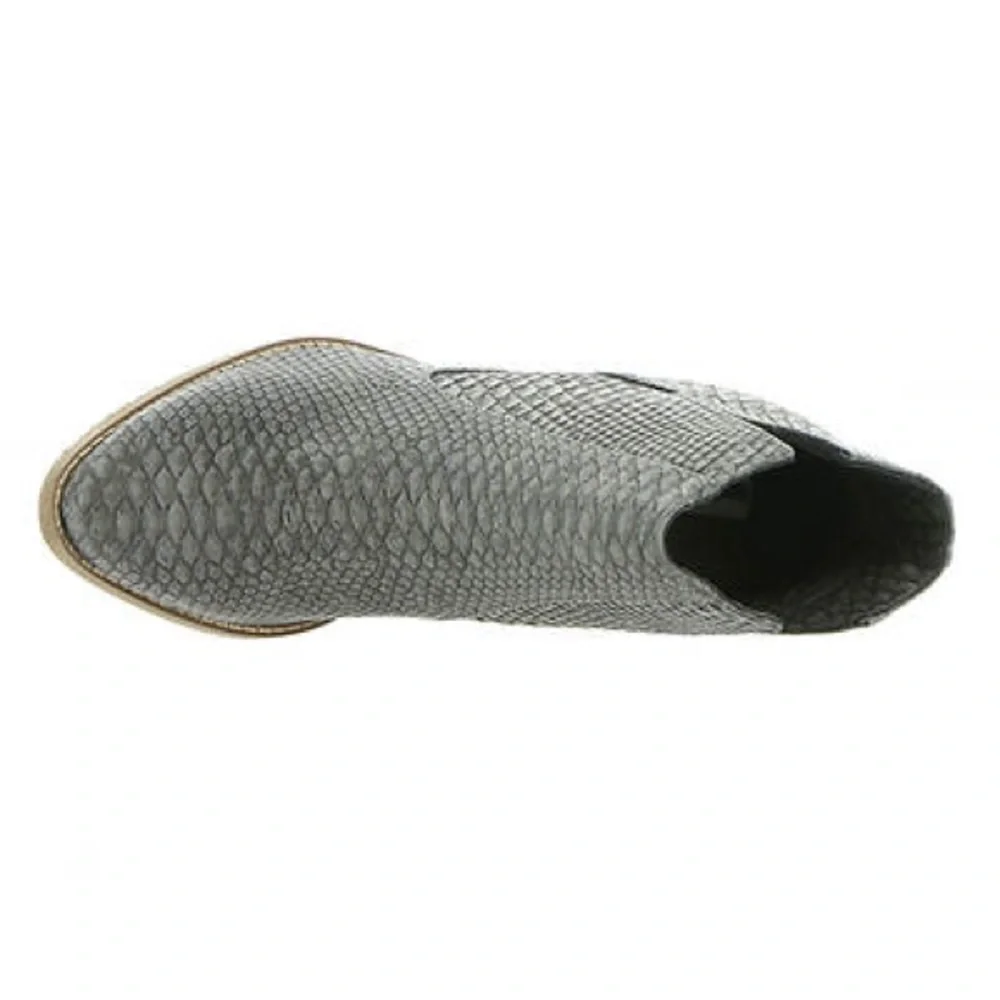 Not Rated Tarim Ankle Bootie 7M Charcoal Snake New - Picture 2 of 10